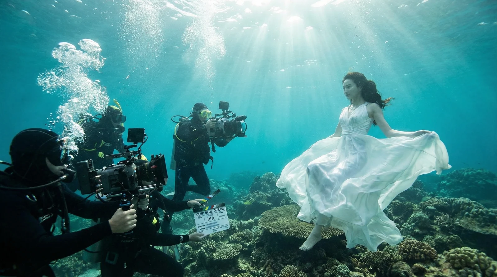 麻豆萝莉岛栏目水下拍摄现场花絮